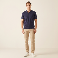 Pull en cachemire et laine pour homme, pull polo à manches courtes en tricot, pulls en laine tricotés pour homme, pull pour homme