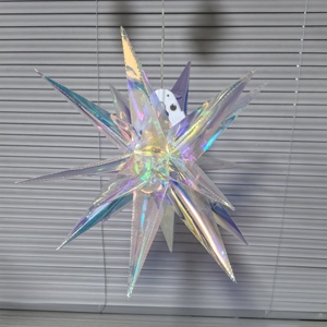 Luces de Cadena LED en Forma de Estrella de Navidad, 35cm, 2 Piezas, Impermeables, Decorativas para Exteriores, Plegables, Estilo Moraviano - Product Image 2