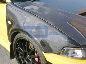 Pour Mitsubishi Lancer EVO 5 6 CP9A 1998-1999, garde-boue avant en fibre de carbone, pièces de carrosserie automobile - Product Image 4