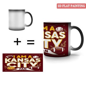 Mug pour fan de Kansas City, 11 oz, en céramique, changeant de couleur à la chaleur - Product Image 4