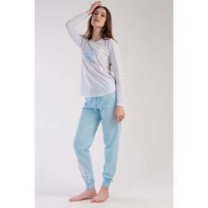 KADIN P.SUPREM O YAKA UZUN KOL ETEGI OVAL MANSETLI PIJAMA TAKIM - GRAY MELANGE - GRAY MELANGE - Product Image 3