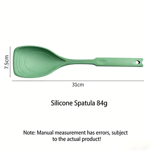 <span class=keywords><strong>Spatule</strong></span>-cuillère multifonctionnelle en silicone pour usage domestique, compatible avec les poêles antiadhésives, résistante aux hautes températures, antidérapante, sans danger pour les aliments, lavable à la main - Product Image 2