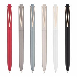 Stylo gel professionnel personnalisé en forme de V, texture métallique minimaliste, paillettes noires, 0,5 mm, non effaçable, pour le bureau et l'école - Product Image 2