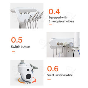 คลินิกทันตกรรมใช้รถเข็นเคลื่อนที่สำหรับทำฟันแบบพกพาพร้อมล้อ - Product Image 2