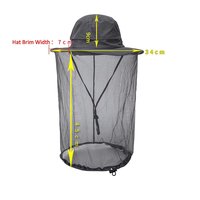 Sombrero Antimosquitos con Malla Protectora Facial, Gorro de Pesca, Sombrero de Apicultura Anti-insectos, Gorra para Senderismo, Camping y Safari al Aire Libre H037C