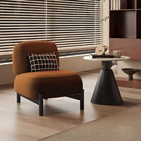 Fauteuil d'appoint moderne en bouclette, fauteuil de salon rembourré, chaise confortable pour salon et chambre à coucher avec pieds en métal noir, mobilier de maison