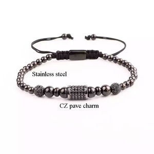 Vòng Tay Nam Vương Miện Đá CZ Đá CZ Thiết Kế Mới Bộ Vòng Tay Macrame Logo Tùy Chỉnh Bằng Thép Không Gỉ Cho Nam JBS11650 - Product Image 5