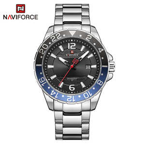 Reloj <span class=keywords><strong>NAVIFORCE</strong></span> <span class=keywords><strong>9192</strong></span> SSB, Nuevo y Popular, Casual y de Negocios para Hombre, Reloj de Pulsera de Cuarzo con Fecha, Esfera Grande, Deportivo, Resistente al Agua - Product Image 2