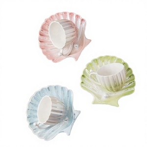 Ministerio De Salud Y Porcelain Social Bone China Coffee Tea <b>Cup</b> Saucer <b>Sets</b> Handle Tray Minimalist Design Gift Box Party - Product Image 2
