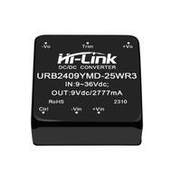 Convertisseur DC-DC isolé Hi-link URB2405YMD-25WR3 URB2412YMD-25WR3 25W, convertisseur DIP régulé à large plage d'entrée 4:1 5/9/12/15/24V