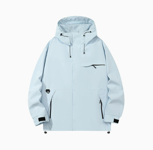 Vestes d'extérieur imperméables à capuche pour hommes et femmes, automne-hiver, 3XL, respirantes, coupe-vent, résistantes à l'eau, fermeture éclair unie, tissées - Product Image 6