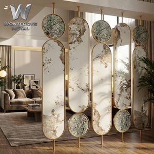 Panel Divisor de Pared de Acrílico con Pantalla de Acero Inoxidable 304 Personalizado, Acabado Dorado PVD para Diseño de Villas, Hoteles y <span class=keywords><strong>Interiores</strong></span> Modernos - Product Image 6
