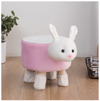 Maternelle Maison Animal Forme Ottoman Petits Enfants Tabouret Enfants En Caoutchouc En Bois Chaises Pouf
