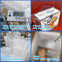 RAY YI Pokemon Etb Boîte acrylique Couvercle magnétique Boîte acrylique Pokemon Booster Box Vitrine pour Elite Trainer Box