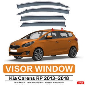 PC Acrylic Smoke Window Rain Guards for <strong>Kia</strong> <strong>Carens</strong> 2013-2021 Slim Style Door Visors Wind Deflectors - Product Image 2