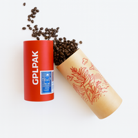 Vente en gros Boîte cylindrique marron écologique personnalisée Boîte tube en papier Boîtes d'emballage rondes en carton de luxe pour café thé en vrac