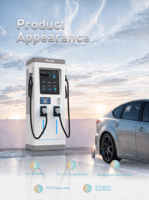 Nouveau chargeur rapide DC pour véhicules électriques 90 kW, IP55, sortie large plage 150-1000 V DC, station commerciale pour véhicules, parking, Type 1/Tesla/Type 2