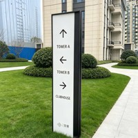 Panneaux directionnels LED multicolores commerciaux, marqueurs publicitaires personnalisés pour les communautés, les hôpitaux et les tours de bureaux