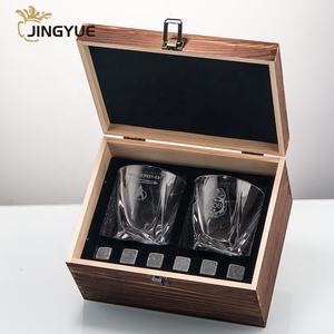 Juego de Vasos de Whisky Cuadrados, <span class=keywords><strong>con</strong></span> Logotipo Personalizado, Vasos de Whisky de Cristal Estilo Antiguo para Cócteles, Coñac, Licor y <span class=keywords><strong>Vodka</strong></span> - Product Image 1