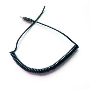 4x24AWG USB a extremo abierto Cables de bobina personalizados Cable de extensión eléctrica Cable en espiral de alambre de resorte