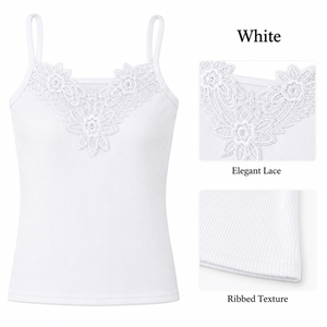 Canotta da donna all'ingrosso in pizzo a costine con <span class=keywords><strong>spalline</strong></span> sottili, canotta intima estiva da donna - Product Image 4