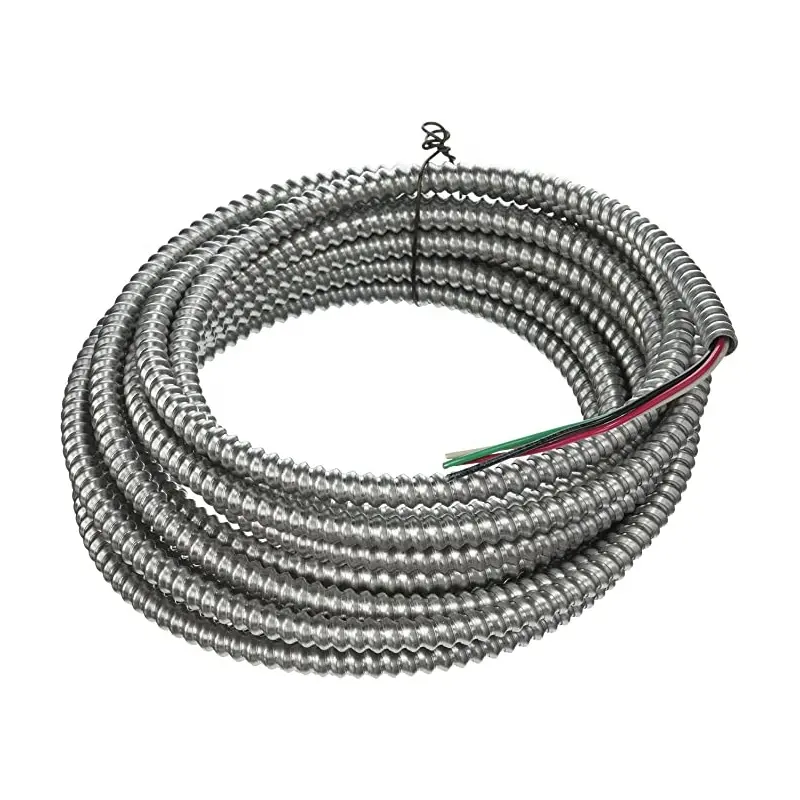 MC kablosu CUL listelenen 1569 metal kaplı kablo 600volt güç kablosu bakır kablo alüminyum zırh/thhn/thwn-2 elektrik teli
