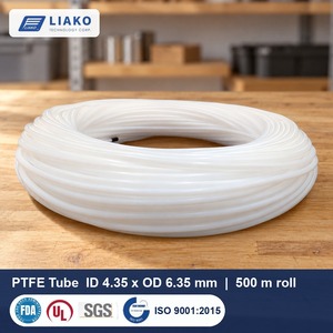 ท่อ PTFE เกรดอาหาร ขนาด 4.35x6.35 มม. (1/4" OD) ท่อ PTFE ธรรมชาติมาตรฐาน FDA ความยาว 500 ม. แบบม้วน สำหรับสายส่งของเหลวอาหารและยา - Product Image 1