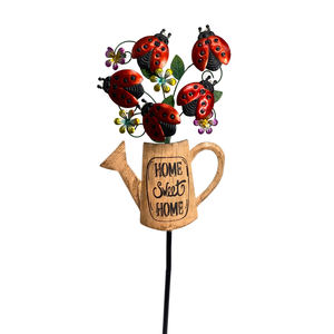 Outdoor Home Decoratieve Van Ladybird Tuin Metalen Decoratieve Plant Guard Vogel Yard Tuin Stakes Solar Licht Decoratie - Product Image 1