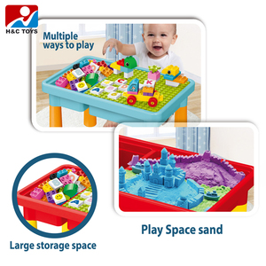 Tavolo Educativo Multifunzionale con Blocchi di Plastica per Bambini, Giocattolo Creativo per Costruzioni - Product Image 4