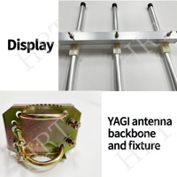 Antennes de communication Yagi extérieures UHF 400-480 MHz 12 dBi à polarisation verticale 50 ohms 8 éléments avec connecteur N femelle