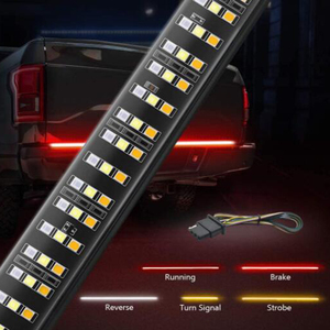 <span class=keywords><strong>Bande</strong></span> lumineuse LED 12V de 60 pouces pour hayon avec feux de freinage rouges, feux de recul blancs, clignotants séquentiels ambre et stroboscopes pour pick-up - Product Image 2