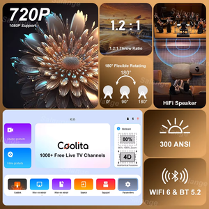 Mini Proyector LED HD Portátil con Diseño de Fútbol, Android 11, Sistema Operativo Coolita <span class=keywords><strong>TV</strong></span> Integrado y Más de 1000 Canales Gratuitos - Product Image 5