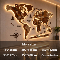 Peinture décorative sur carte, décoration en grain de bois multicolore, idéale pour la décoration murale