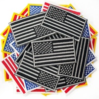 Vente en gros de tissu brodé thermocollant 3d Mexique Canada USA Pays Drapeau Patch pour vêtements Chapeau Casquettes Sacs Décoration