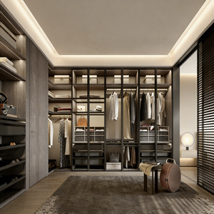 <span class=keywords><strong>Armoire</strong></span> de luxe de haute qualité avec éclairage LED, <span class=keywords><strong>armoire</strong></span> modulaire personnalisée moderne avec porte en verre, vente en gros d'usine - Product Image 4