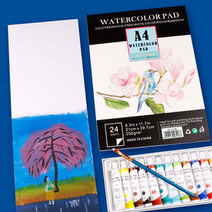 Xin Bowen di vendita calda disegno 200GSM acquerello A4 Notebook pittura popolare carta abbozzo per gli artisti disegno - Product Image 1