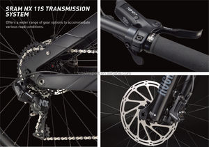 Bicicleta Eléctrica de Montaña de Lujo con Cuadro de Fibra de Carbono y Suspensión Total 500W EMTB Batería de Litio de 48V 20Ah <span class=keywords><strong>Ebike</strong></span> de Enduro para Adultos - Product Image 4