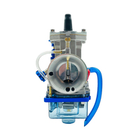 Carburateur de moto CNC PWK24 26 28 30 32 34mm, modification haute performance, couvercle inférieur transparent bleu