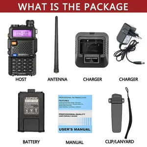 Radio comunucador batterie bluetooth pro baofeng uv-5r uv 5r kostenloser einkauf cb radio 27mhz 5w 8w ladegerät langstrecken walkie talkie