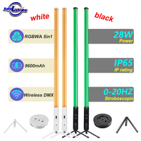 Bothlighting 360 Tube Light RGBWA 5-en-1 LED Uplight sans fil DMX alimenté par batterie pour DJ, fêtes et mariages