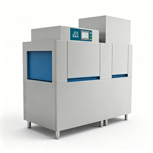 Lavastoviglie Commerciale a Tunnel Completamente Automatica in Acciaio Inox 304, Macchina per Lavaggio e Sanificazione ad Alta Capacità per Mense e Ristoranti - Product Image 1