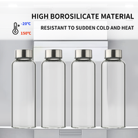 Vente en gros de bouteilles en verre borosilicate de style européen de la marque JM, boîte de 300 à 1000 ml, jus, café, voyage, réutilisables, étanches, sans BPA