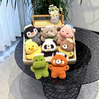 Peluche géante super douce de 17 cm, adorable compagnon de bureau unisexe en forme de pingouin ou d'ours, idéale comme cadeau d'anniversaire pour enfants