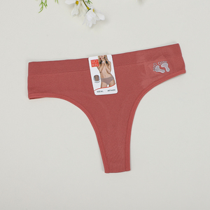 <span class=keywords><strong>Culotte</strong></span> string <span class=keywords><strong>sans</strong></span> couture en polyester tricoté confortable taille haute pour femme, sexy et <span class=keywords><strong>mature</strong></span>, antibactérienne et respirante - Product Image 4