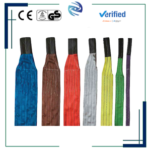 5T-10T 1-10M 강화형 이중 아이 루프 엔드 내구성 있는 폴리에스터 구조 5T 등급 하중 용량 웨빙 슬링 - Product Image 6