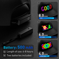 Casquettes LED lumineuses, casquettes LED intelligentes à écran couleur pour enfants, casquettes LED programmables à messages défilants, contrôle par application Bluetooth
