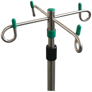 موقف مستشفى بالتنقيط 4 عالي الجودة لحامل التسريب من الفولاذ المقاوم للصدأ - Product Image 4