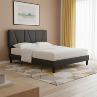 Tête de lit pour lit King Size 150x200cm, hauteur 11,8 pouces, éco-responsable, rembourrée, avec sommier à lattes en bois