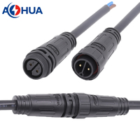 Connecteur de câble mâle-femelle étanche de fil d'alimentation d'IP67 M20 2pin pour le conducteur extérieur