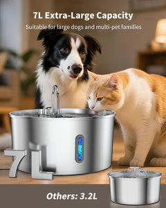 Distributeur d'eau automatique pour animaux de compagnie PAIPET 3,2 L en acier inoxydable 304, alimenté par USB, à circulation automatique, conception détachable pour chiens, chats et petits animaux - Product Image 6